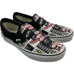 Vans Unisex Classic Labell Mix Black/Multicolor Slip On Shoes - Size 8.5m/10w