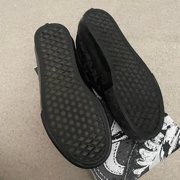 Vans velvet slip ons!
