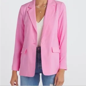 Vero Moda Carmen Long Sleeve Loose Blazer in Bonbon (Pink), Size Small. NWT!