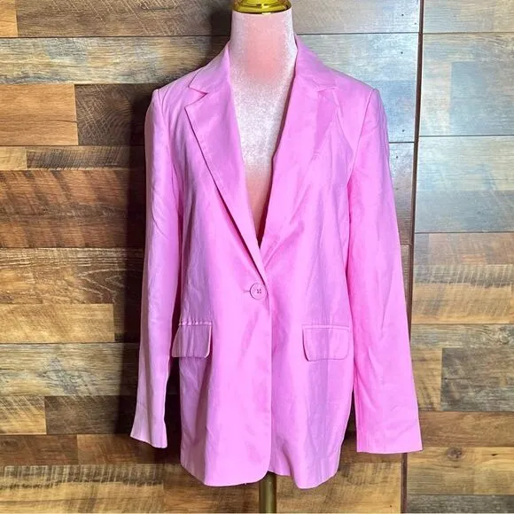 Vero Moda Carmen Long Sleeve Loose Blazer in Bonbon (Pink), Size Small. NWT!