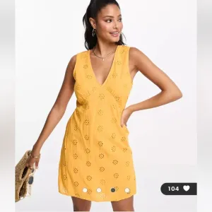 Vero Moda Vmmaja Mini Dress‎ Eyelet Cross Back Women’s Radiant Yellow XXL NWT
