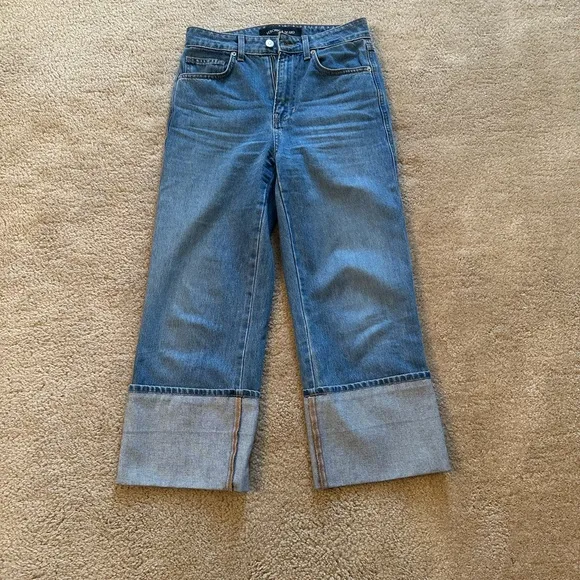 Veronica Beard Dylan Straight-Leg Jean | Cuffed Size 27