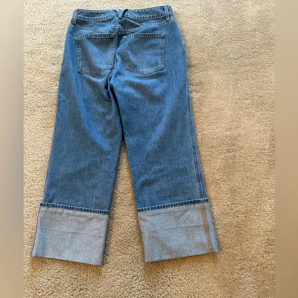 Veronica Beard Dylan Straight-Leg Jean | Cuffed Size 27