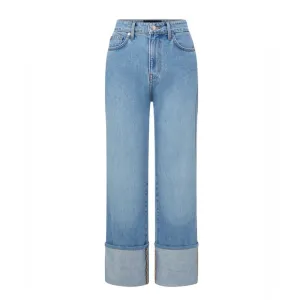 Veronica Beard Dylan Straight-Leg Jean | Cuffed Size 27