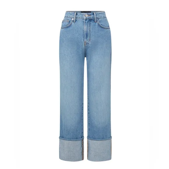 Veronica Beard Dylan Straight-Leg Jean | Cuffed Size 27