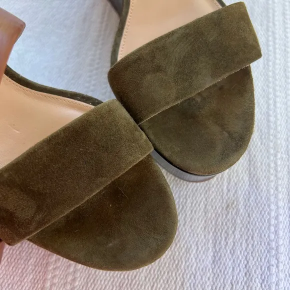 Veronica Beard Hurley Cross Ankle Strap Wedge Platform Sandals Size 7