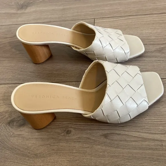 Veronica Beard Women's Kiele Leather Mule White size 8.5