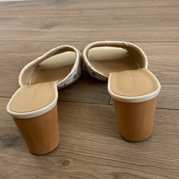 Veronica Beard Women's Kiele Leather Mule White size 8.5