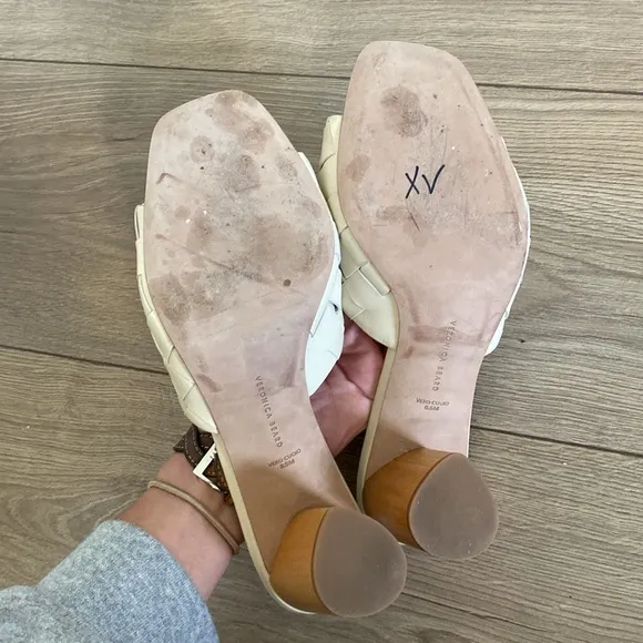 Veronica Beard Women's Kiele Leather Mule White size 8.5