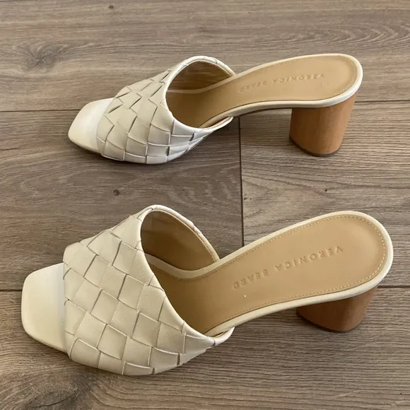 Veronica Beard Women's Kiele Leather Mule White size 8.5