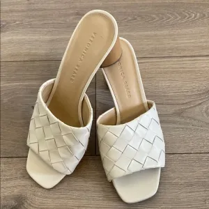 Veronica Beard Women's Kiele Leather Mule White size 8.5