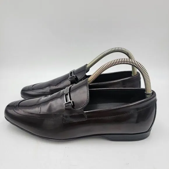 Versace Collection Black Patent Leather Loafers sz EU 40 US 8.5 Mens Womens 7.5