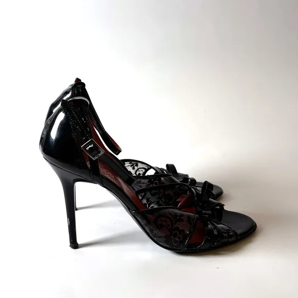 Versace Jeans Couture Vintage Patent Leather Sandals size 37.5