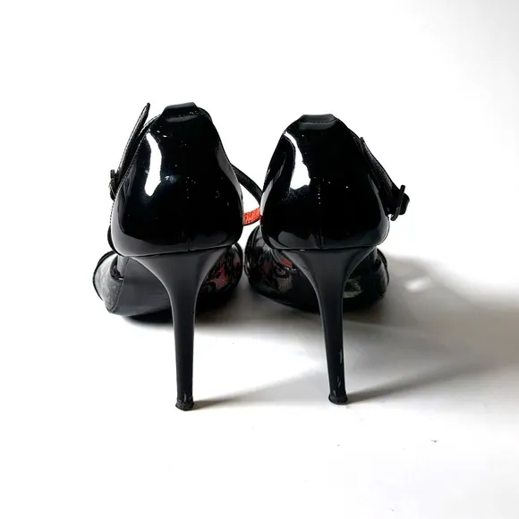 Versace Jeans Couture Vintage Patent Leather Sandals size 37.5