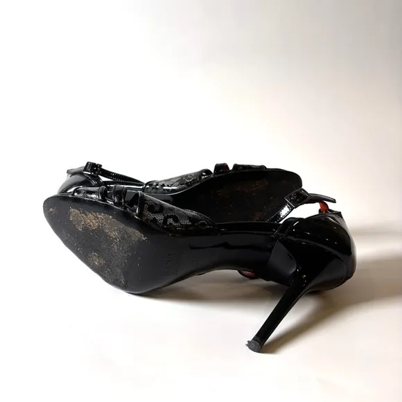 Versace Jeans Couture Vintage Patent Leather Sandals size 37.5