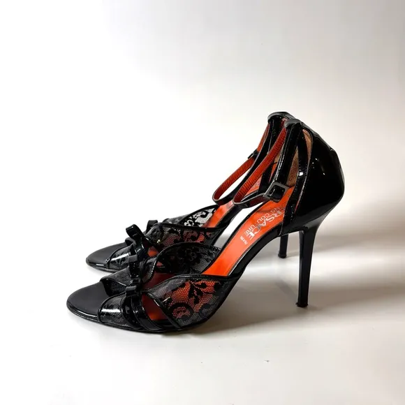 Versace Jeans Couture Vintage Patent Leather Sandals size 37.5