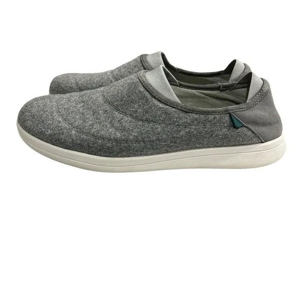 Vessi 100% Waterproof Vegan Wool Hard Bottom Sunday Slippers in Slate Gray - 13