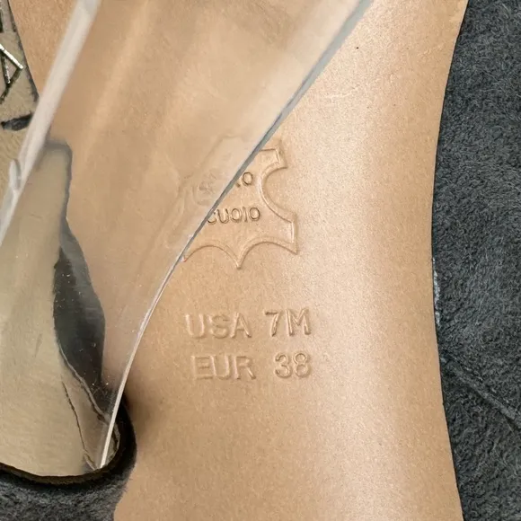 Via Spiga Heels Women 7 Neely Grey Suede Mary Jane Stiletto Platform Shoes