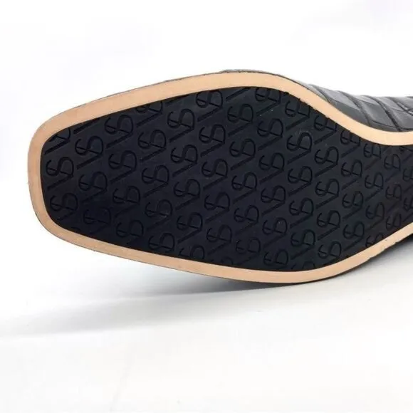 Via Spiga Women's Baudelaire Loafer Black Embossed Leather New