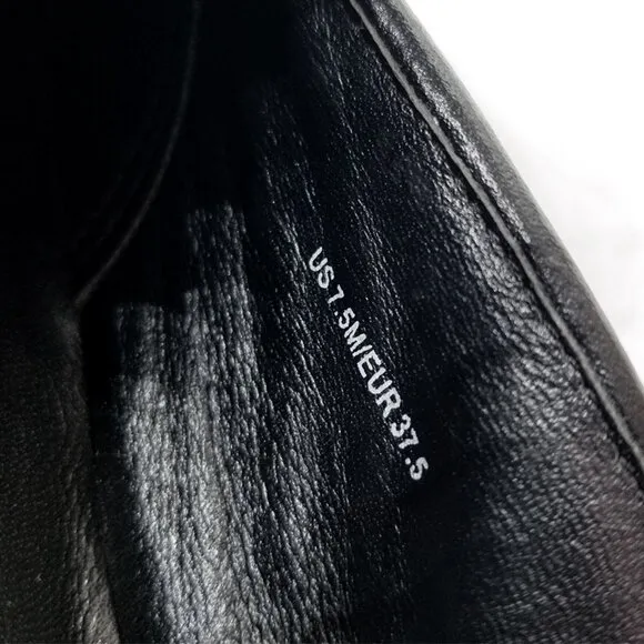 Vince Brenden B Black Leather Slip On Platform Sneaker Shoes Women's 7.5 M $225