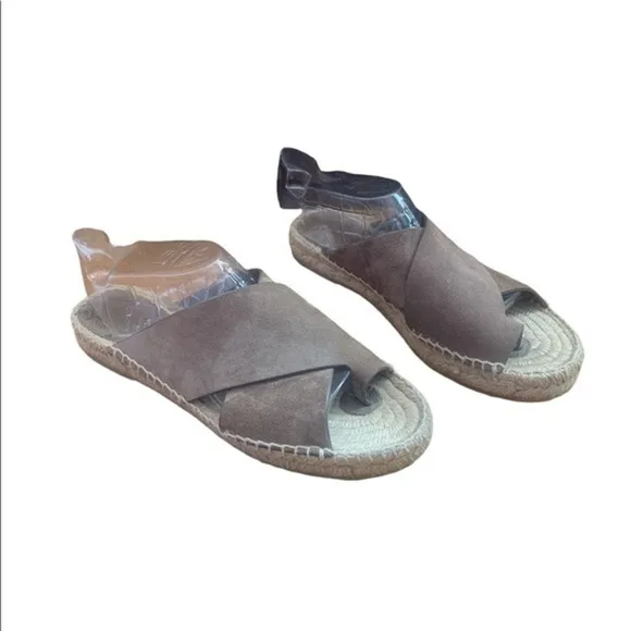 VINCE brown suede slip on shoes