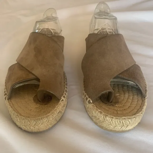 VINCE brown suede slip on shoes