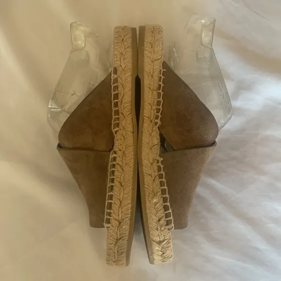 VINCE brown suede slip on shoes