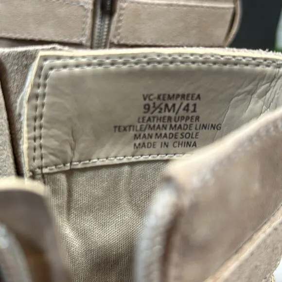Vince Camuto Kempreea Suede Buckle Mid-Shaft Boots