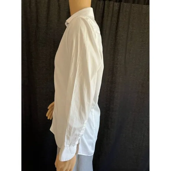 Vince Camuto Men's Shirt Dress Button Down White Slim Fit  Size 32/33