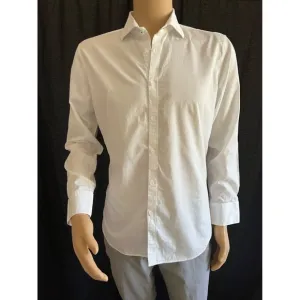 Vince Camuto Men's Shirt Dress Button Down White Slim Fit  Size 32/33