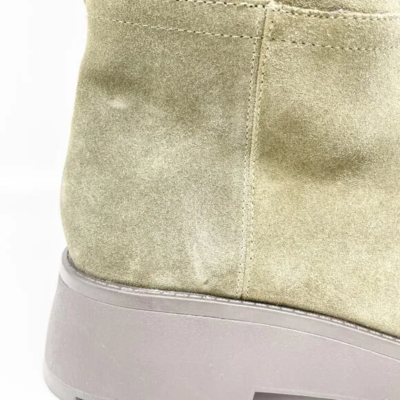 Vince Camuto Women's Nettrio Green Suede Lug Sole Tall Boot Size 8.5