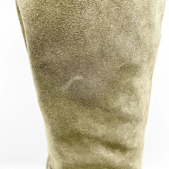 Vince Camuto Women's Nettrio Green Suede Lug Sole Tall Boot Size 8.5