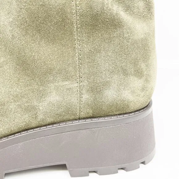 Vince Camuto Women's Nettrio Green Suede Lug Sole Tall Boot Size 8.5
