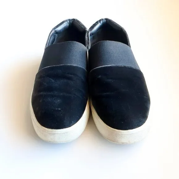 Vince Corbin Grey Velvet Slip On Sneakers / Flats / Shoes Size 9 M