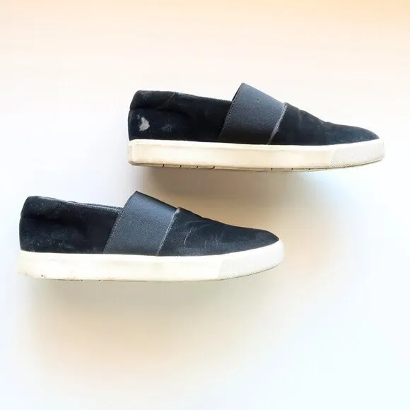 Vince Corbin Grey Velvet Slip On Sneakers / Flats / Shoes Size 9 M