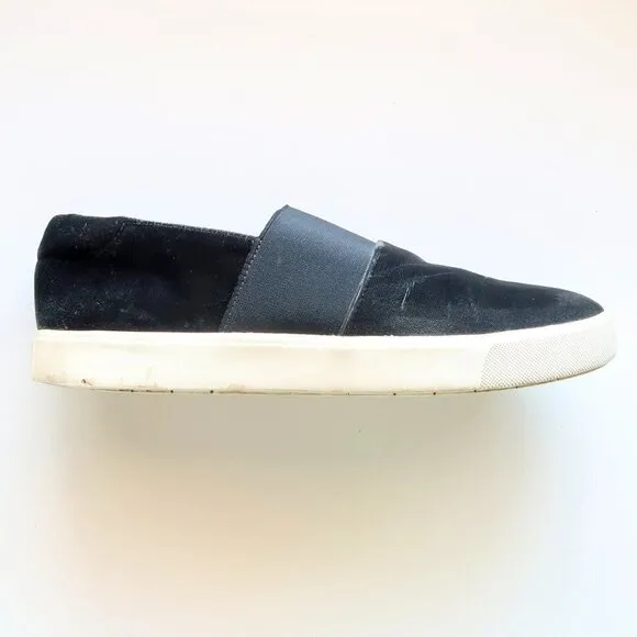 Vince Corbin Grey Velvet Slip On Sneakers / Flats / Shoes Size 9 M