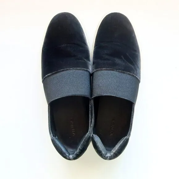 Vince Corbin Grey Velvet Slip On Sneakers / Flats / Shoes Size 9 M