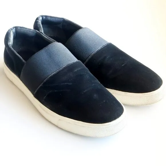 Vince Corbin Grey Velvet Slip On Sneakers / Flats / Shoes Size 9 M
