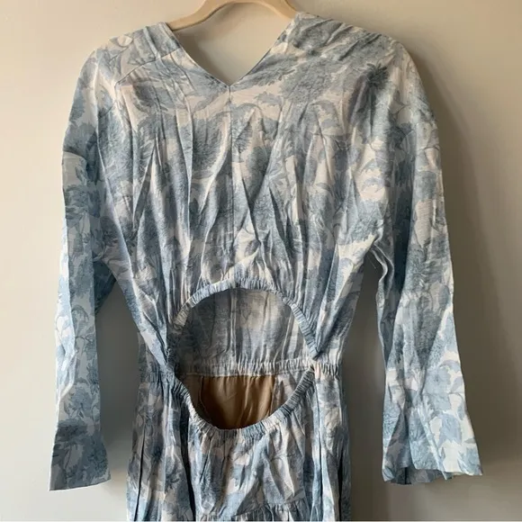 Vince Dahlia Long Sleeve Double V-Neck Dress Sz XS NWT