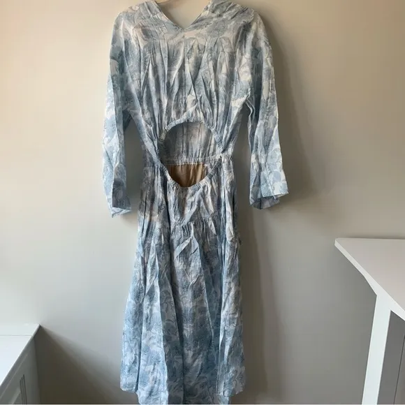 Vince Dahlia Long Sleeve Double V-Neck Dress Sz XS NWT
