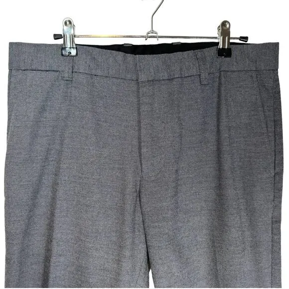 Vince Griffith Pants Microcheck Black Gray 32
