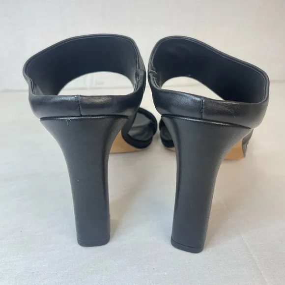 VINCE Womens Quinn Leather Suede Square‎ Toe Slip On Sandals Heels 9.5,G 134