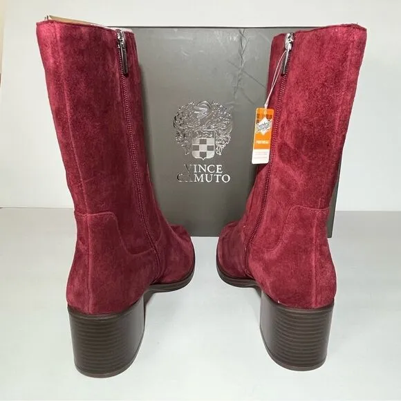 Vince Camuto Zelcinna Water-Repellent Mid-Shaft Suede Boots