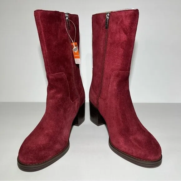 Vince Camuto Zelcinna Water-Repellent Mid-Shaft Suede Boots