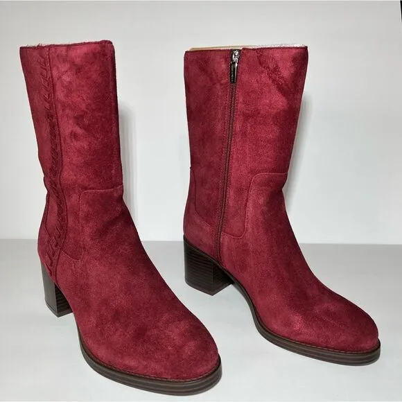Vince Camuto Zelcinna Water-Repellent Mid-Shaft Suede Boots