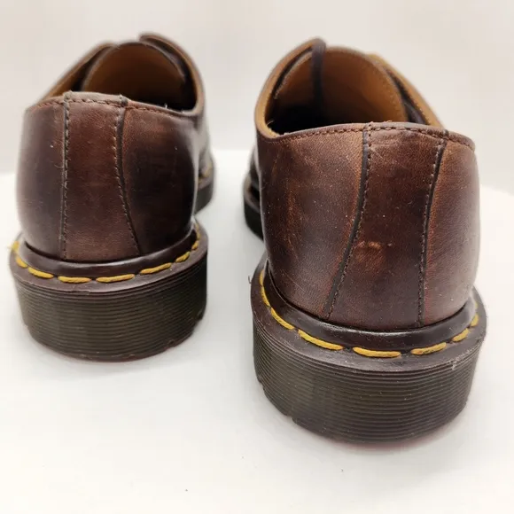 Vintage 90s Dr.Martens oxford shoes men's 6 brown leather 1561/59 chunky Made UK