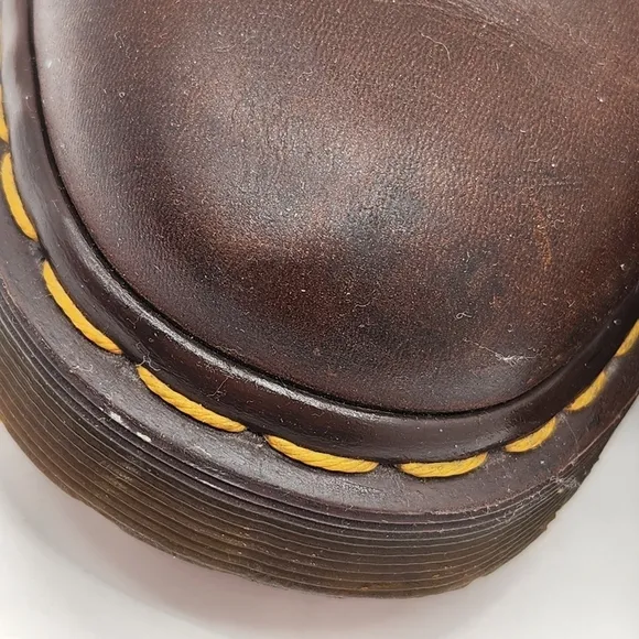 Vintage 90s Dr.Martens oxford shoes men's 6 brown leather 1561/59 chunky Made UK