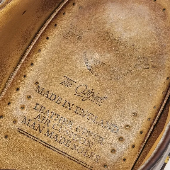 Vintage 90s Dr.Martens oxford shoes men's 6 brown leather 1561/59 chunky Made UK