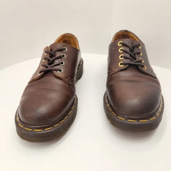 Vintage 90s Dr.Martens oxford shoes men's 6 brown leather 1561/59 chunky Made UK