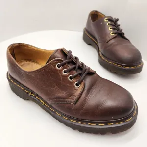 Vintage 90s Dr.Martens oxford shoes men's 6 brown leather 1561/59 chunky Made UK